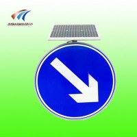 led交通标志牌圆形靠右行驶标志牌太阳能发光标志牌制造加工厂家