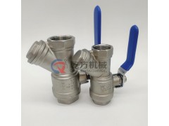 304不锈钢过滤器球阀 长手柄过滤器球阀 球阀过滤一体阀图2