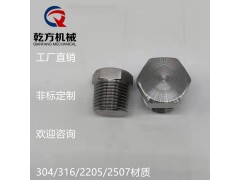 双相钢2205 六角管帽 堵头  304/316不锈钢堵头图2