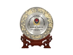 抗疫纪念品 铜盘授权牌纪念盘退伍表彰抗疫纪念品同学会奖品奖盘图3