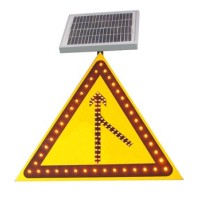 西藏太阳能合流标志牌价格 三角形交通标志牌支持定制