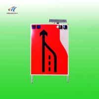 萍乡市公路施工车道数减少引导标志太阳能施工标志led交通标志