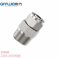 2205快拧接头 四氟管PU管直通接头双相钢2507快拧接头