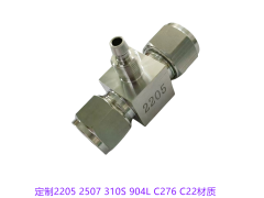 2205卡套快拧三通 2507/310S/C22卡套接头图2