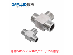 哈氏合金C276/C22/254SMO/310S高压外丝三通图1